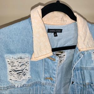 Kendall & Kylie Ripped Jean Jacket
